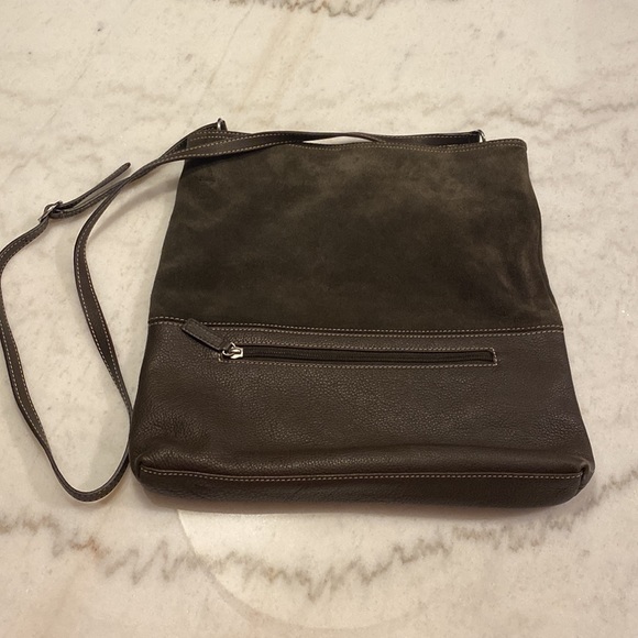 Beautiful Levenger leather and suede crossbody bag - Picture 1 of 10
